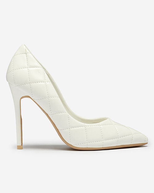 Жіночі стьобані човники білого кольору Duclisa- Взуття