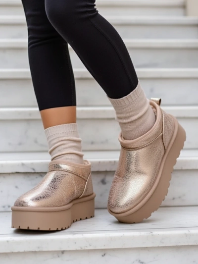 Royalfashion Dámské krátké boty a'la snow boots Ozozi