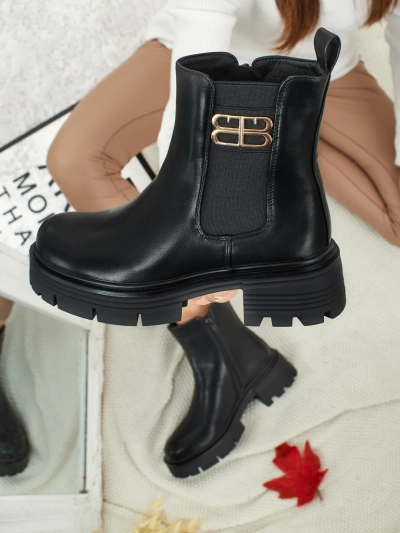 Dámské kotníkové boty z eko kůže Fravine