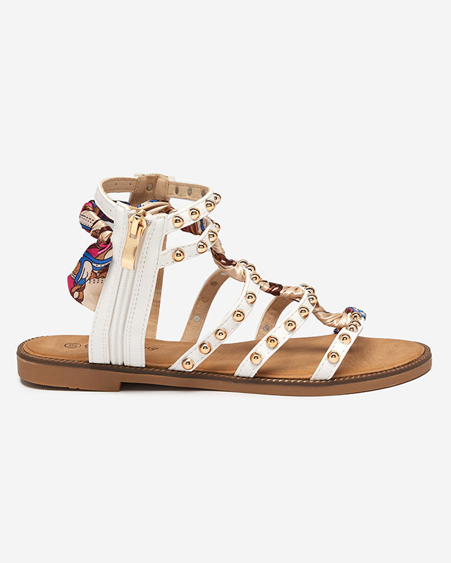 Dámské bílé sandály s jety Womer- Footwear