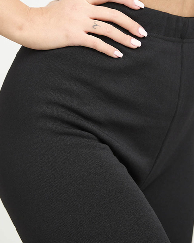 Чорні класичні жіночі легінси з утеплювачем PLUS SIZE - Одяг