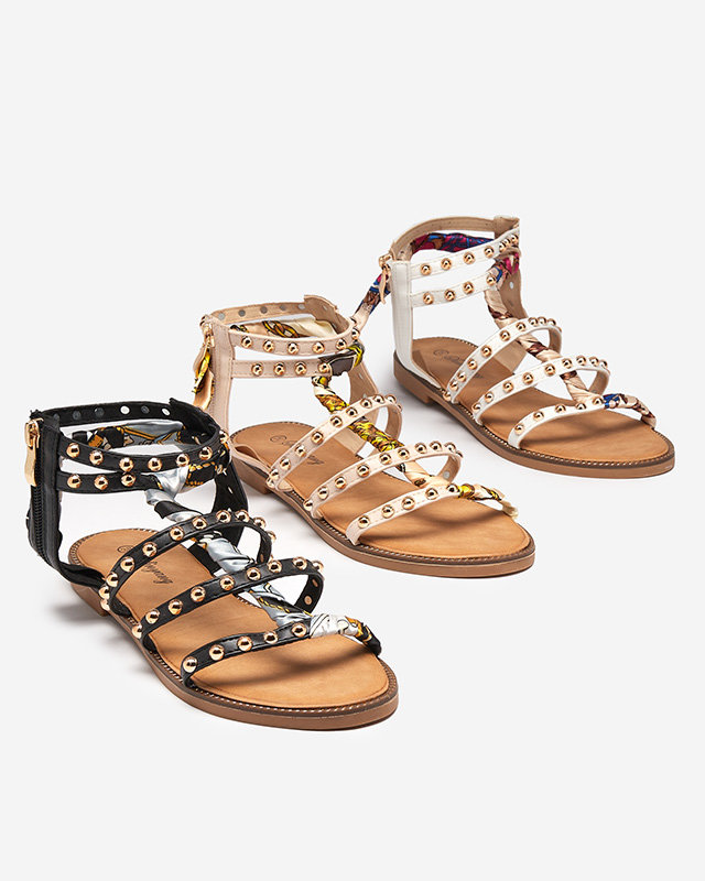 Dámské bílé sandály s jety Womer- Footwear