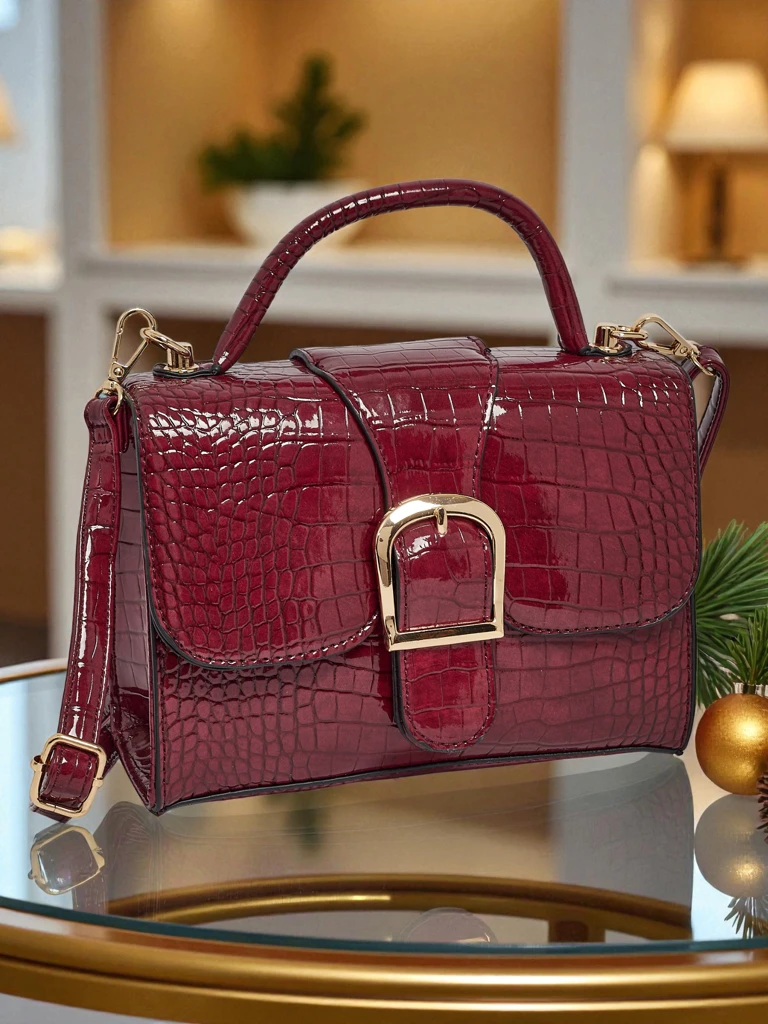 Lakovaná Malá dámská kabelka z ekokůže Orlina