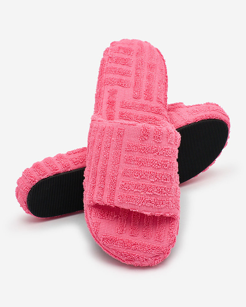 Жіночі шльопанці з тканини Royalfashion Pink Tylles