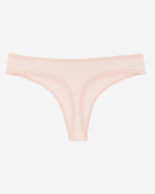 Світло-рожеві бавовняні жіночі стрінги - Нижня білизна