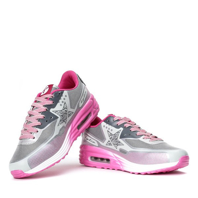 Šedé a růžové tenisky Limina - obuv