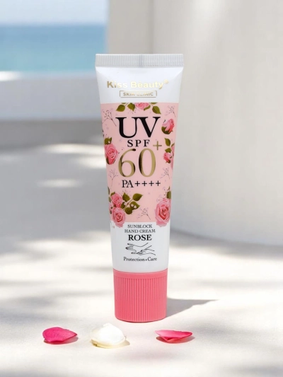 Крем для рук Kiss Beauty із SPF 60 та трояндою