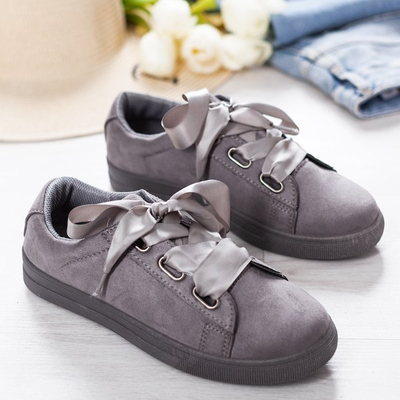 Сірі кросівки, пов’язані стрічкою Trinia - Взуття