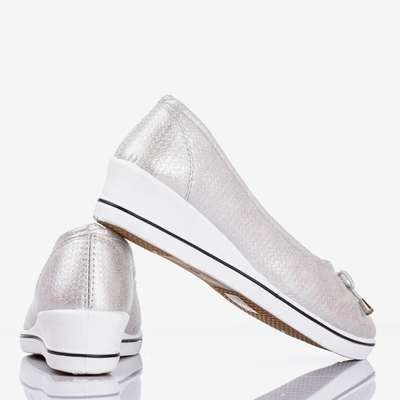 Срібна балерина на клині Морія - Взуття 1