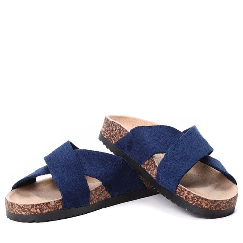 Granatowe klapki- Obuwie