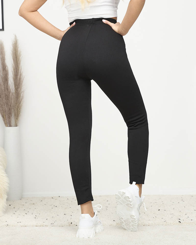 Чорні класичні жіночі легінси з утеплювачем PLUS SIZE - Одяг