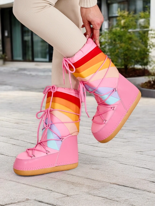 Жіноча взуття для снігу Royalfashion Чоботи з тканини, наповнені піною зсередини. Модель з зав'язками, з лацканом у верхній частині голіни. Ідеальний вибір для зимових стилізацій! 87654321 <p>ЧОБОТИ ДЛЯ ЖІНОК БЕЗ ПІДКЛАДКИ В