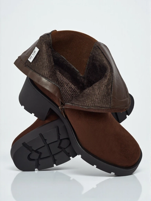 Ботильйони жіночі еко замшеві на підборах-стовпчику Solenya