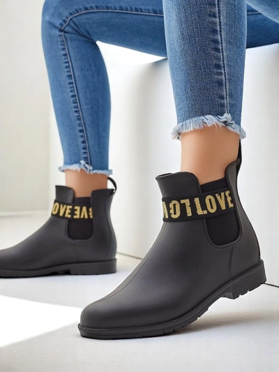 Královská móda Dámské matné deštník boots s nápisem Love Love