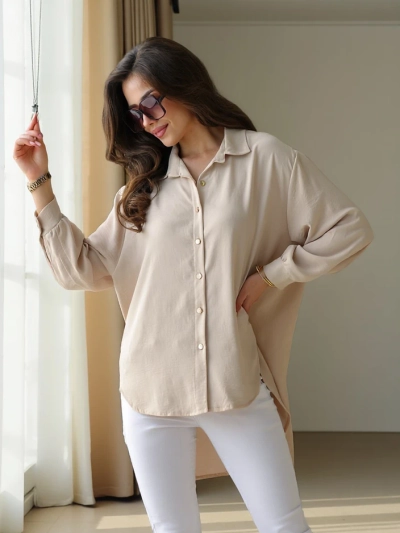 Royalfashion Dlouhá oversized košile pro ženy