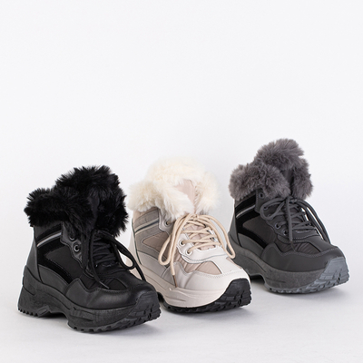 Сірі жіночі утеплені черевики Qert