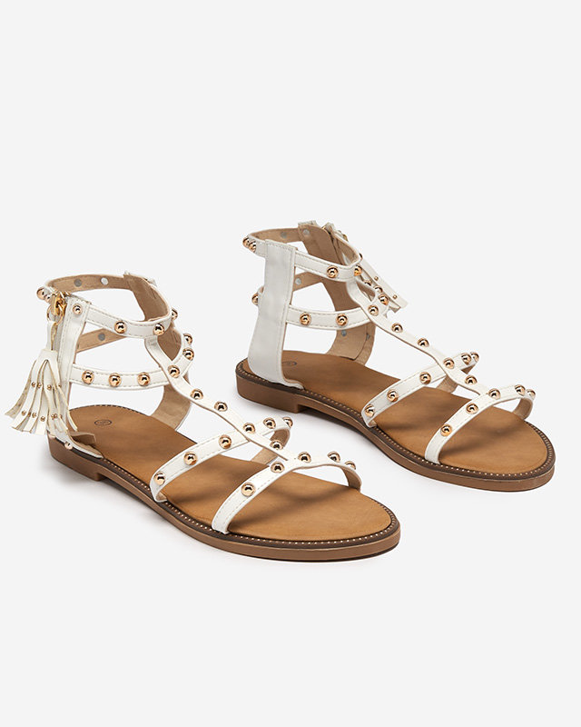 Dámské bílé gladiátorské sandály s Anodis jety - Obuv