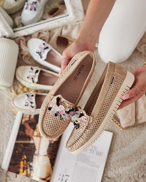 Royalfashion Жіночі ажурні мокасини з бісеру Nasfali