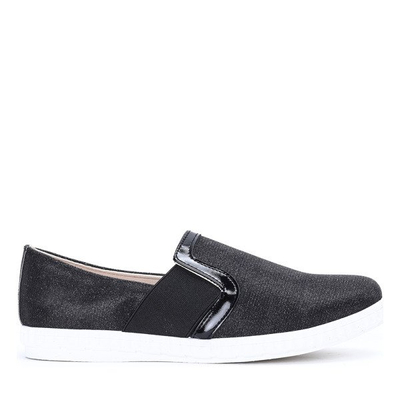 Czarne tenisówki typu slip on - Obuwie