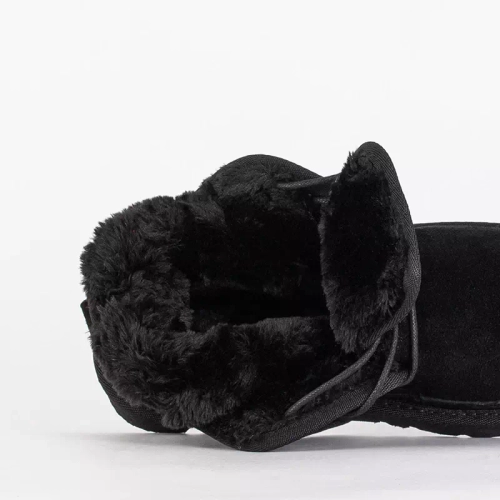 OUTLET Чорні дитячі короткі черевики на шнурівці Tibilis- Взуття