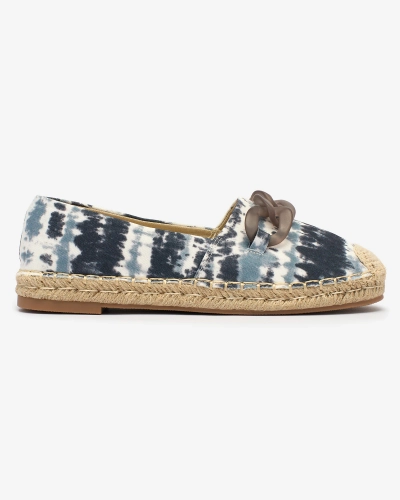 Royalfashion Černé dámské espadrilky s potiskem Serffio