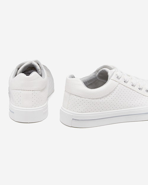 Білі жіночі кросівки в сіру смужку Sols- Footwear