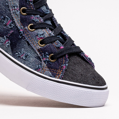 Tmavě modré dámské látkové tenisky Denario - Obuv