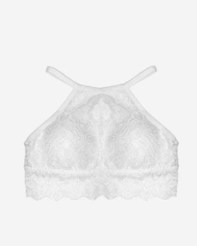 Bílá dámská krajková podprsenka bralette - Spodní prádlo