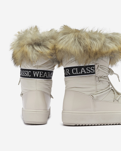 Бежеві жіночі напівчеревики на хутрі Lilitsa- Взуття