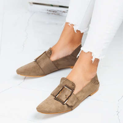 Zelené mokasíny s tryskami a přezkou Lucca - Obuv 1