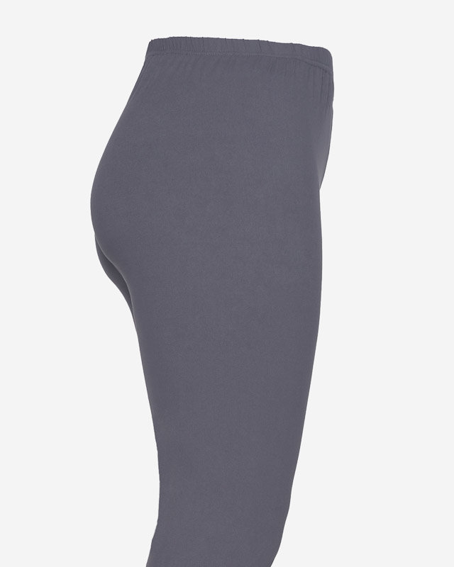 Tmavě šedé dámské bambusové legíny PLUS SIZE - Oblečení