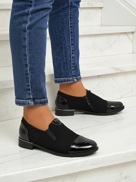 Aurelia Nero – elegantní dámské polobotky Royalfashion z matné kůže