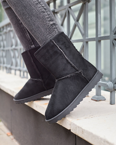 Royalfashion Černé boty a'la snow boots for women Leaner