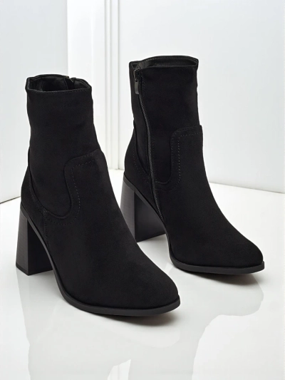 Dámské kotníkové boty eko semišové na sloupku Rune Fast