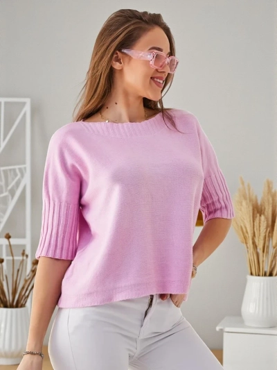 Royalfashion Ženský viskózový svetr s krátkými rukávy