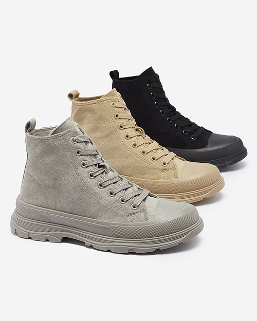 Сіро-коричневі жіночі спортивні кеди Dohho- Взуття