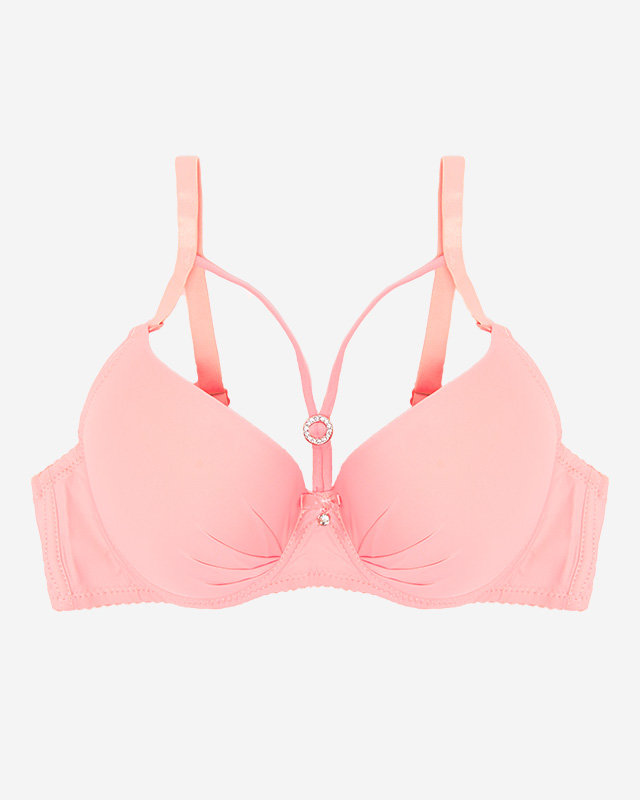 Tmavě růžová dámská vyztužená podprsenka s ramínky - Spodní prádlo