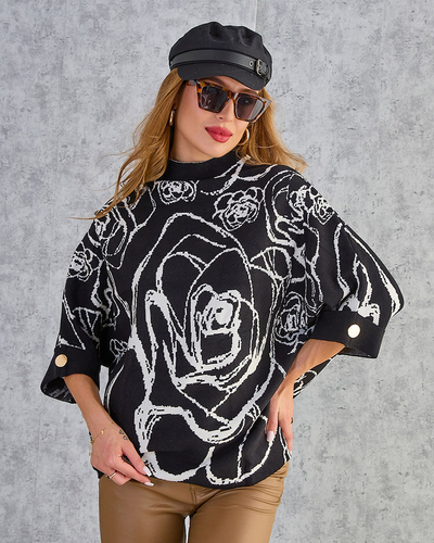 Royalfashion Dámský svetr s tenkým potiskem