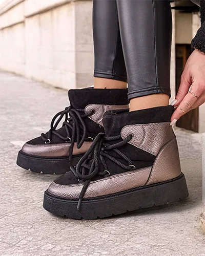 Ženské sněžné boty Royalfashion s šněrovacím zapínáním Iniuc