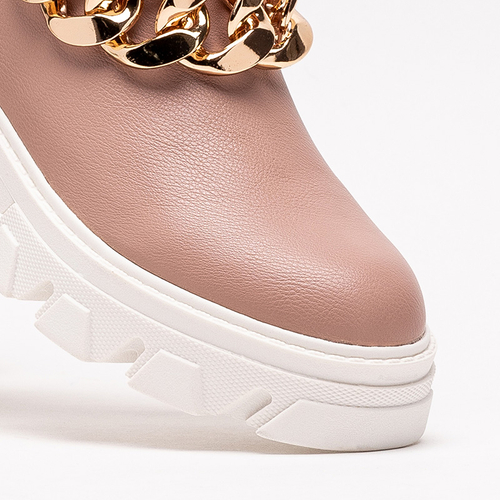 Рожеві жіночі черевики з ланцюжком Tenkay - Взуття