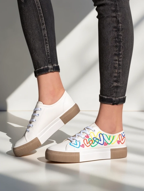 Royalfashion жіночі кросівки з принтом сердечок Sercess