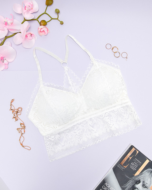 Жіночий мереживний бюстгальтер білого кольору - Нижня білизна