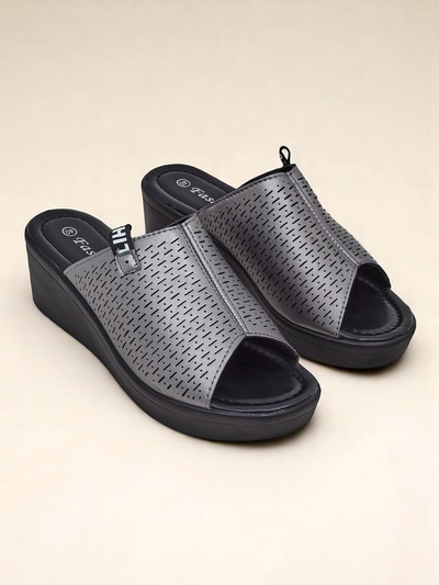 Royalfashion Dámské pantofle na klínku Luna Wedge