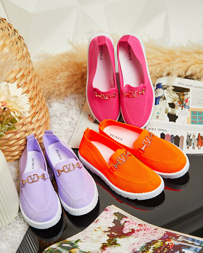 Royalfashion Dámské látkové mokasíny se zlatým zdobením Erticae