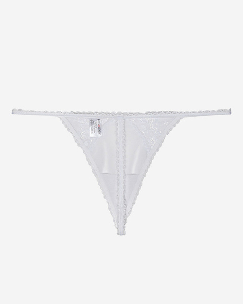 Білі жіночі мереживні трусики стрінги - Білизна