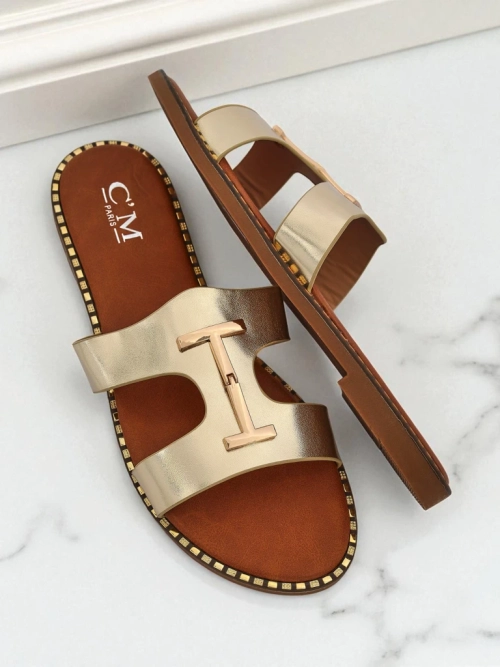 Royalfashion Жіночі шльопанці на плоскій підошві Maya Louise