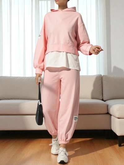 Royalfashion Жіночий бавовняний комплект з вставкою у вигляді сорочки