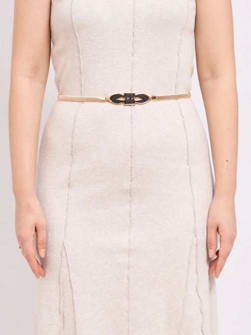Жіночий золотий металевий пасок Callista – елегантність в італійському стилі