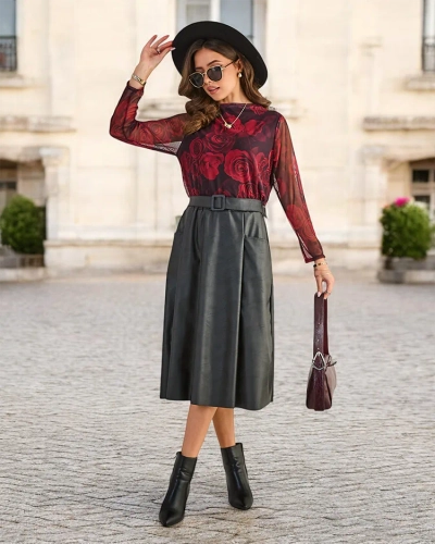 Dámská midi sukně Royalfashion PLUS SIZE