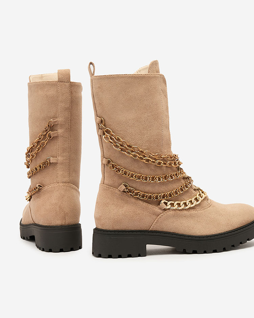 Жіночі черевики Royalfashion світло-коричневого кольору Goserre